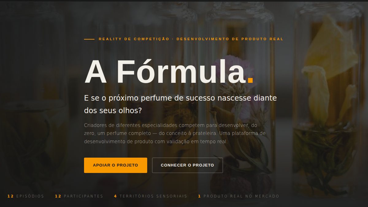 A FÓRMULA — capa do projeto