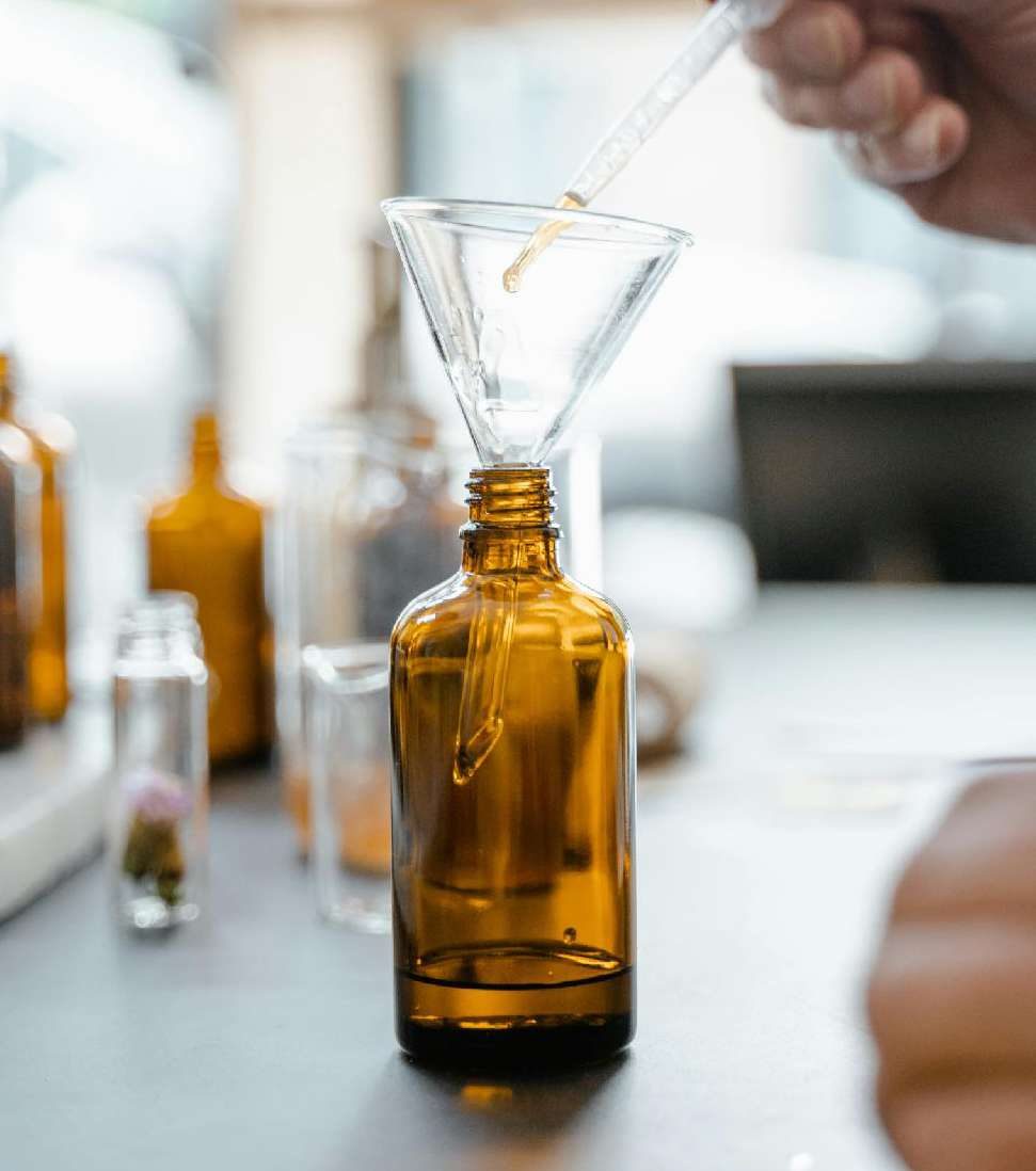 Criação de fragrância em laboratório