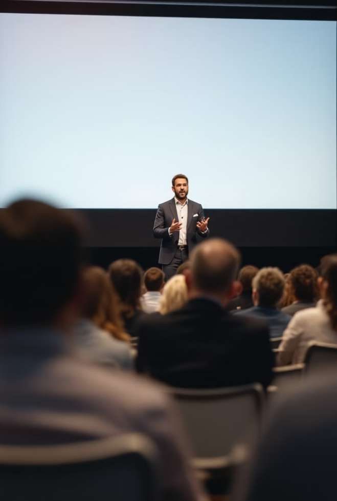 Palestra para plateia de profissionais