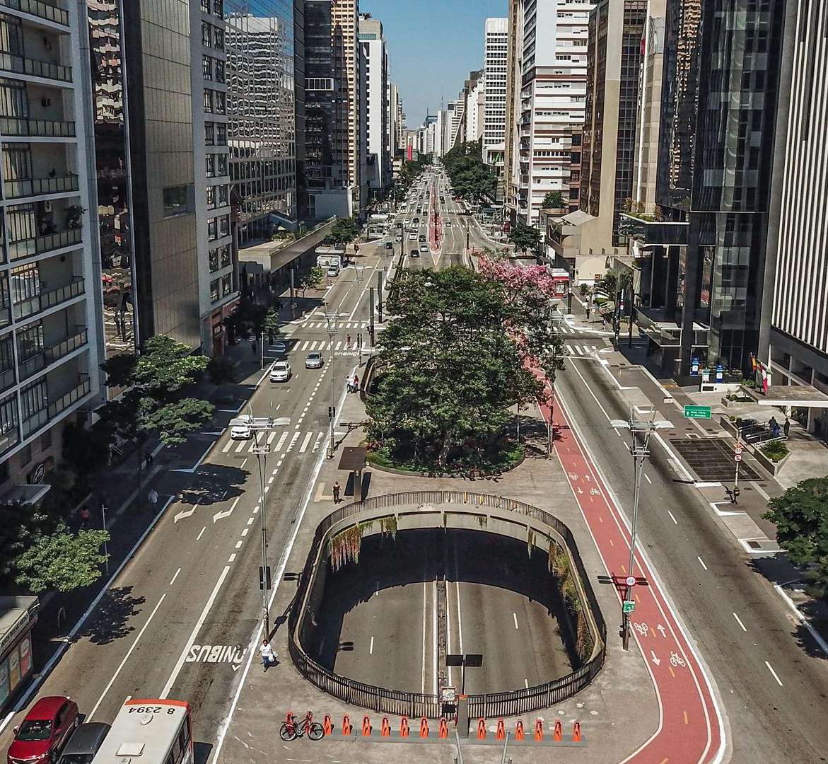 Vista aérea da Avenida Paulista, São Paulo